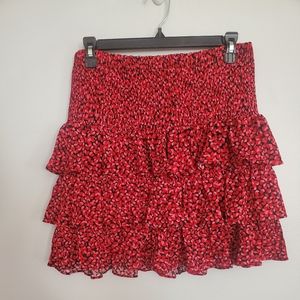 MICHAEL Michael Kors Petal Stretch Viscose Tiered Ruffle Skirt